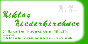 miklos niederkirchner business card